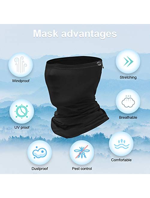 Sheenwang Neck Gaiter, Adjustable Gaiter Mask, Cloth Face Mask Bandana Balaclava Cover Scarf for Men