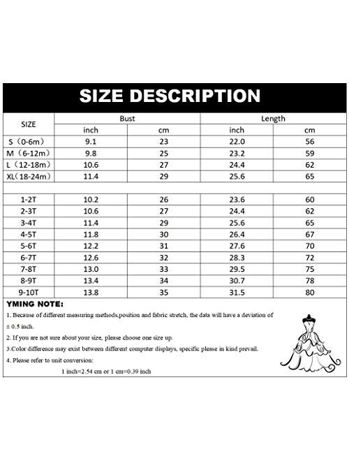 YMING Girls Flower Princess Tutu Party Dress Wedding Pageant Ball Gown