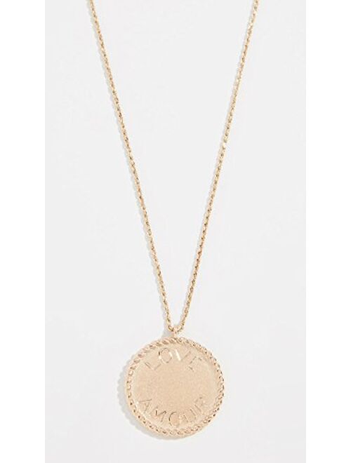 Ariel Gordon Jewelry Women's 14k Imperial Disc Love Amour Necklace