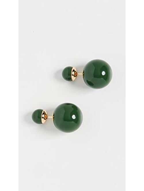 SHASHI Women's Verde Double Ball Earrings