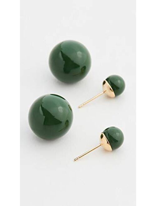 SHASHI Women's Verde Double Ball Earrings