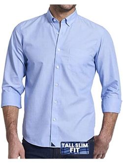 Hillside - Untucked Shirt for Men, Solid Blue, 100% Cotton