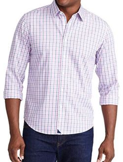 Dolcetto Wrinkle Free - Untucked Shirt for Men, Long Sleeve, Pink, Regular Fit