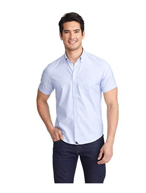 UNTUCKit Hillstowe Wrinkle Free - Untucked Shirt for Men, Short Sleeve