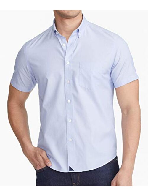 UNTUCKit Hillstowe Wrinkle Free - Untucked Shirt for Men, Short Sleeve