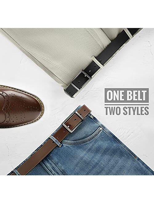 CHAOREN Leather Reversible Belts for Men - Double Style, Singular Elegance