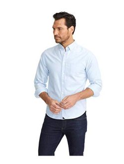 Rioja - Untucked Shirt for Men, Long Sleeve, Light Blue Oxford
