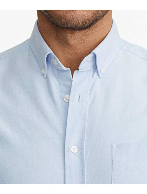 UNTUCKit Rioja - Untucked Shirt for Men, Long Sleeve, Light Blue Oxford