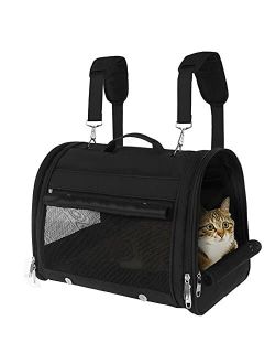 Lovvento Pet Carrier Backpack Dog Carrier Airline Approved Travel Pet Backpack 4 Ways to Carry Ventilated & Warm Design for Small Cat, Dog, Pets