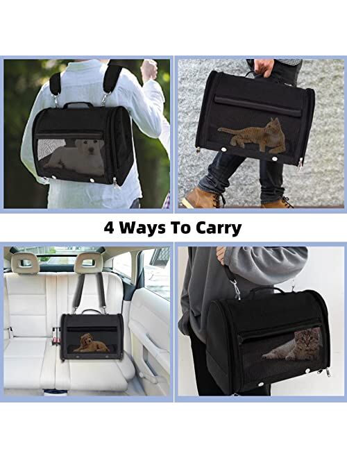Lovvento Pet Carrier Backpack Dog Carrier Airline Approved Travel Pet Backpack 4 Ways to Carry Ventilated & Warm Design for Small Cat, Dog, Pets