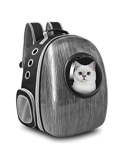 Henkelion Cat Backpack Carrier Bubble Bag, Space Capsule Shell Dog Backpack Carrier for Small Pets Dogs, Pet Carrier Dog Backpack Airline Approved Travel Carrier - White 