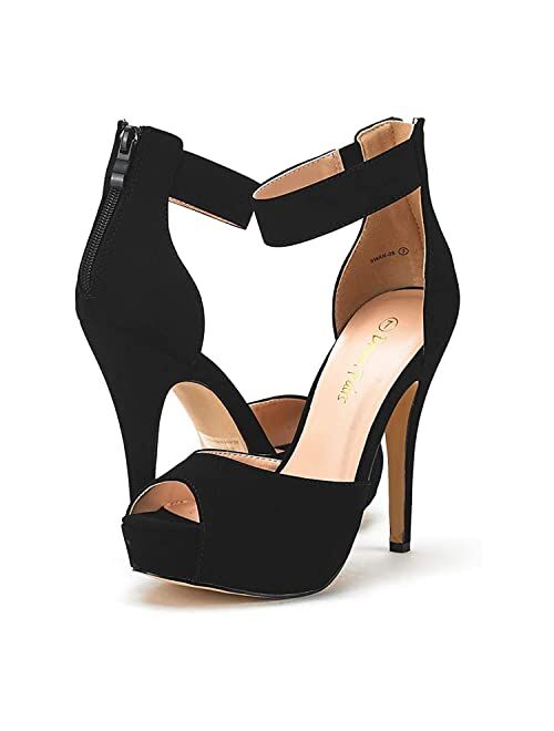 DREAM PAIRS Women's Swan-05 High Heel Plaform Dress Pump Shoes