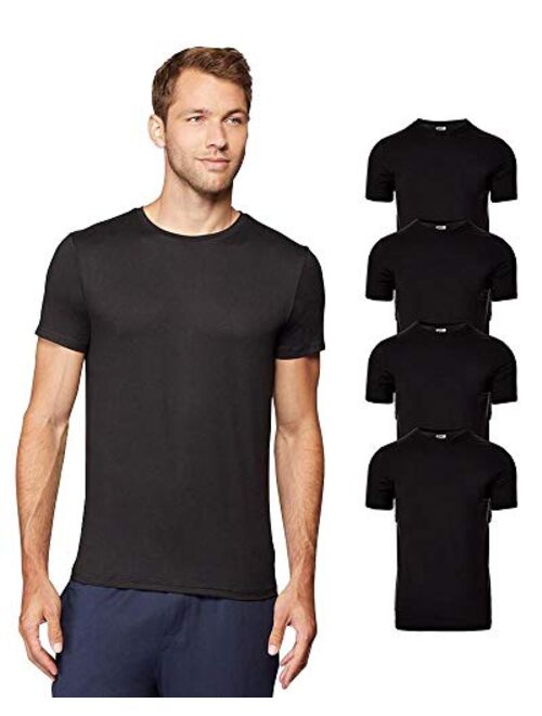 32 DEGREES Mens 4 Pack Cool Quick Dry Active Basic Crew T-Shirt