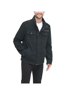 Men's Washed Cotton Two Pocket Military Jacket (Standard and Big & Tall)