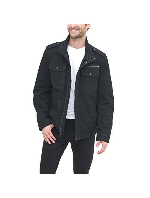 Levi's Men's Washed Cotton Two Pocket Military Jacket (Standard and Big & Tall)