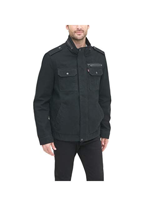 Levi's Men's Washed Cotton Two Pocket Military Jacket (Standard and Big & Tall)