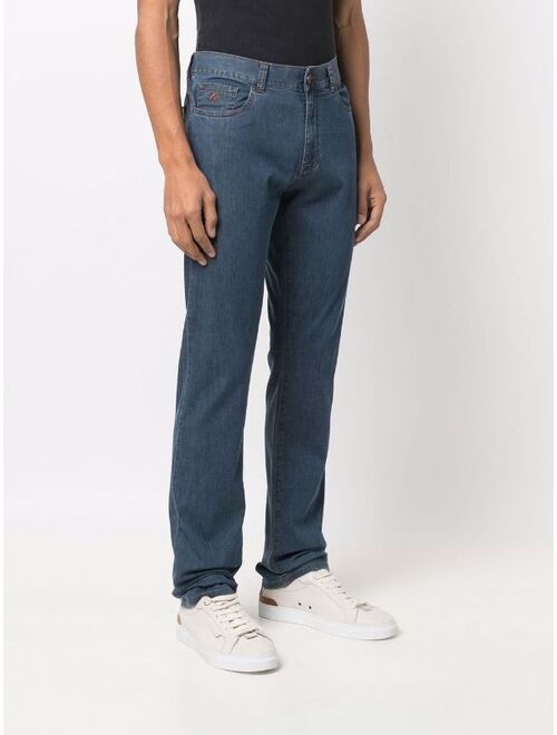 Canali low-rise straight-leg jeans