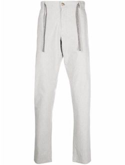 high-waisted drawstring trousers