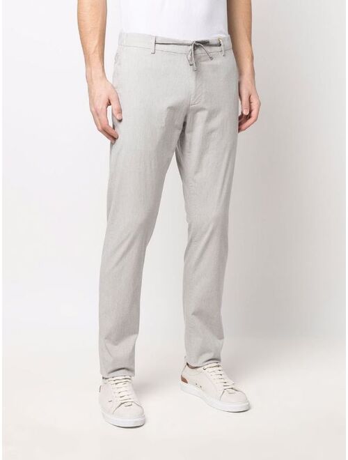 Canali high-waisted drawstring trousers