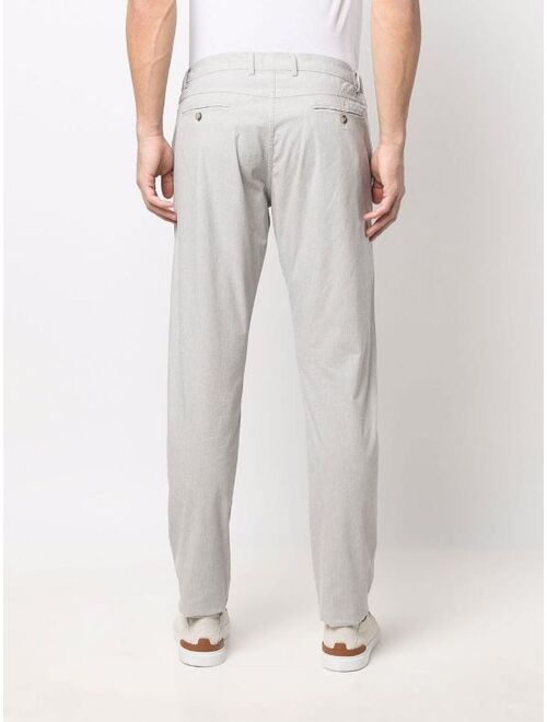 Canali high-waisted drawstring trousers