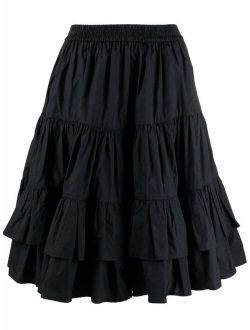 ruffle-panelled skirt