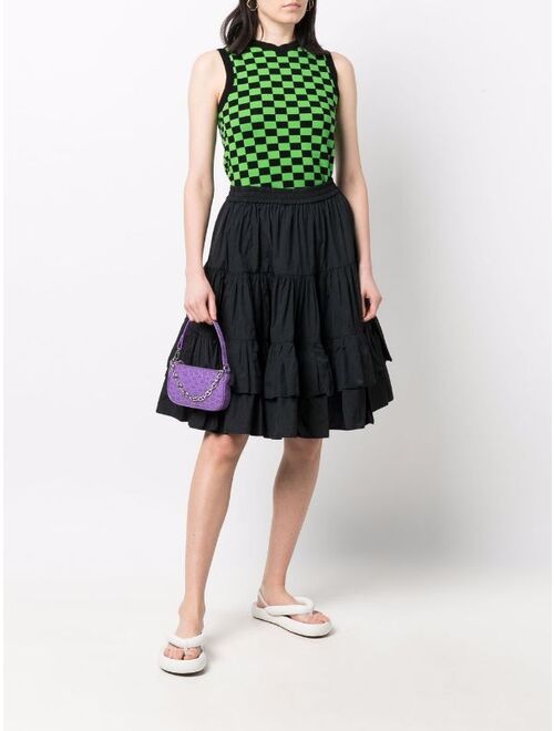 MSGM ruffle-panelled skirt