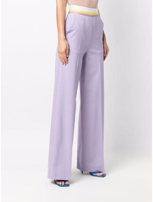 MSGM high-waisted wide-leg trousers