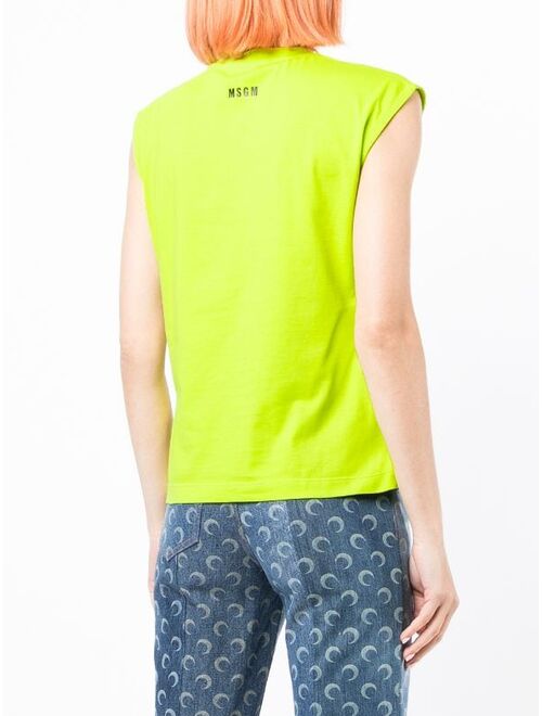 MSGM ruched sleeveless top