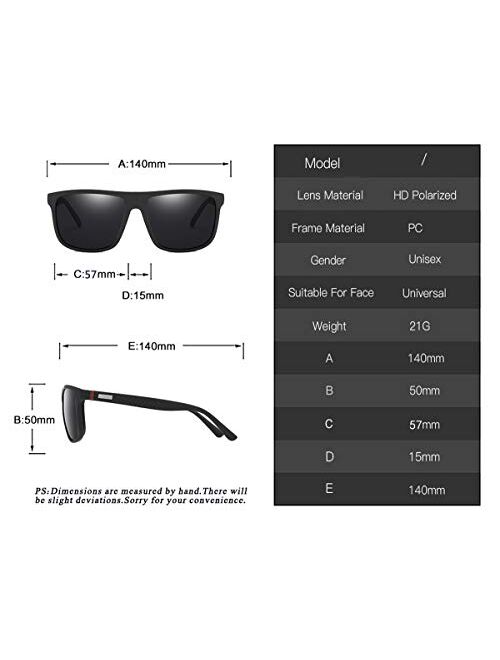 Perfectmiaoxuan Polarized sunglasses for men/women; Vintage/classic/elegant light frame; HD pilot lenses; Golf/driving/fishing/travel Eyewear