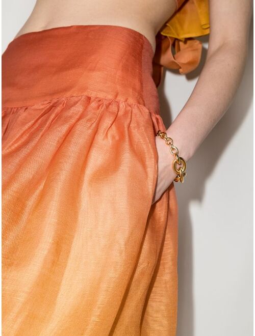 ZIMMERMANN Postcard ombré maxi skirt