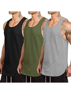 Men's 3 Pack Quick Dry Workout Tank Top Gym Muscle Tee Fitness Bodybuilding Sleeveless T Shirt