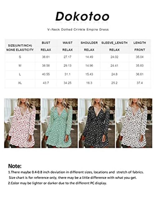 Dokotoo Womens 2022 Spring V Neck Ruffle Chiffon Elegant Mini Short Swing Skater Dresses