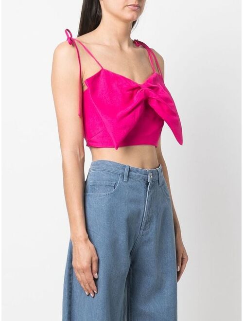 MSGM bow-detailed cropped top