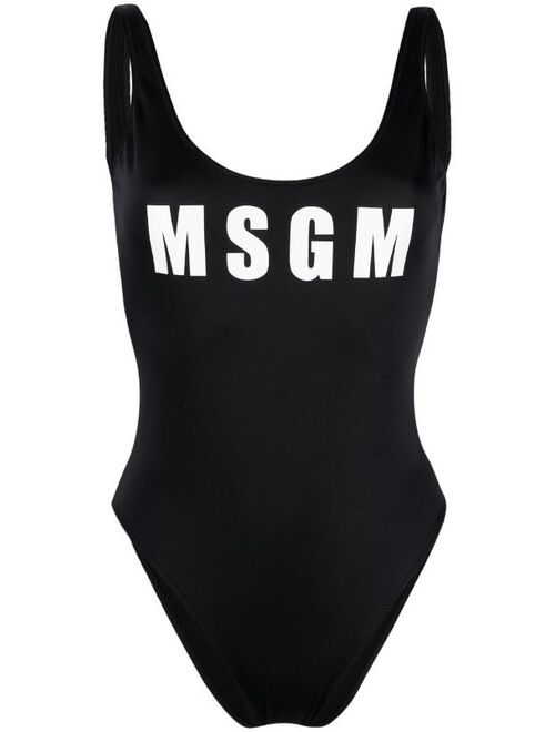 MSGM logo-print swimsuit