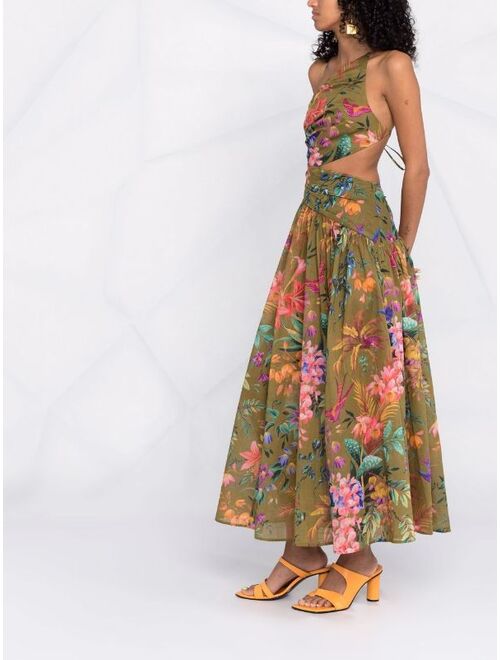 ZIMMERMANN Tropicana floral-print midi dress