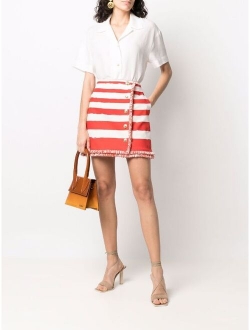 Postcard striped skirt