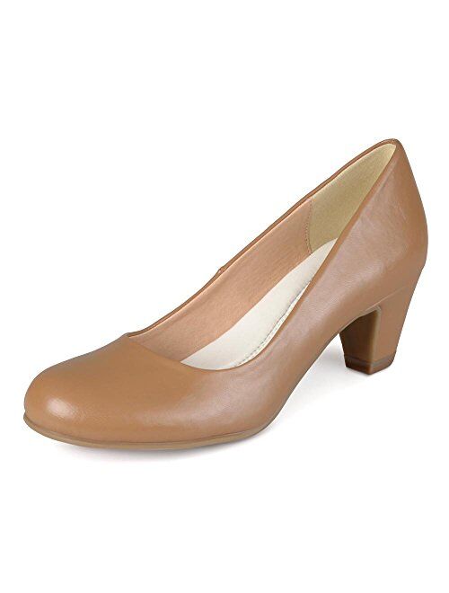 Brinley Co. Womens Round Toe Comfort Fit Classic Pump