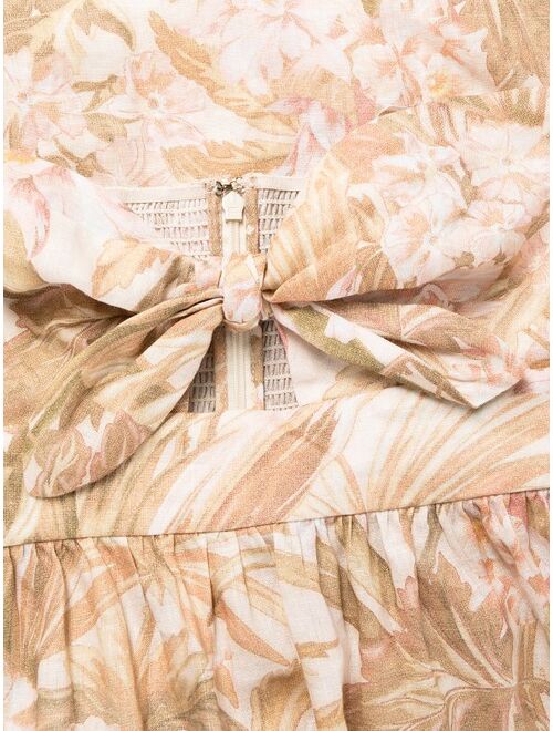 ZIMMERMANN floral cut-out strapless dress