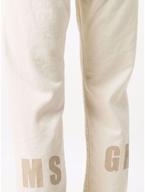 MSGM cropped straight leg jeans