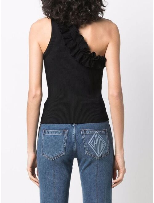ZIMMERMANN Postcard one-shoulder tank top