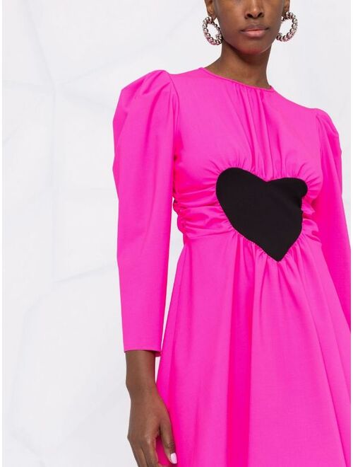 MSGM heart-panel long-sleeve dress