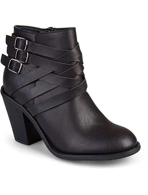 Brinley Co. Womens Multi Strap Ankle Boot