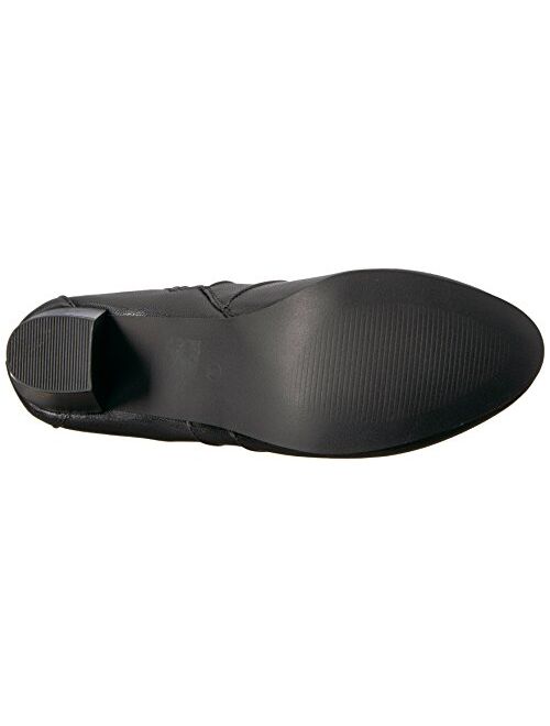 Brinley Co. Womens Regular and Wide-Calf High-Heeled Buckle Detail Boot