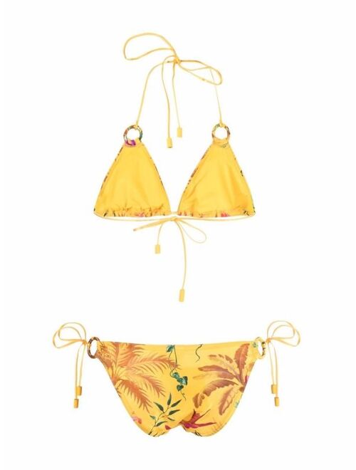 ZIMMERMANN Tropicana Mango floral-print bikini top