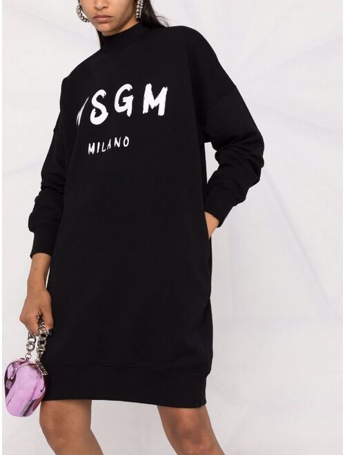 MSGM logo-print sweatshirt dress
