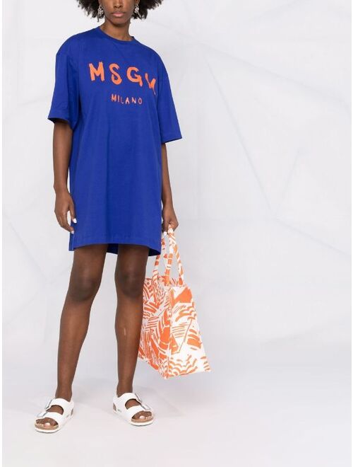 MSGM logo-print T-shirt dress