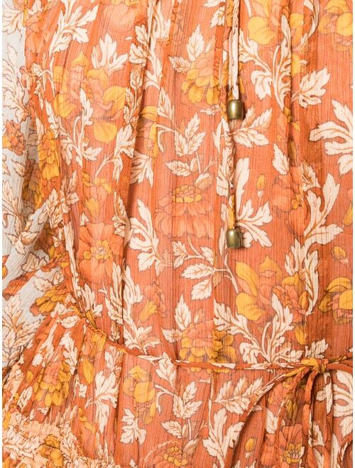ZIMMERMANN floral ruffled mini-dress
