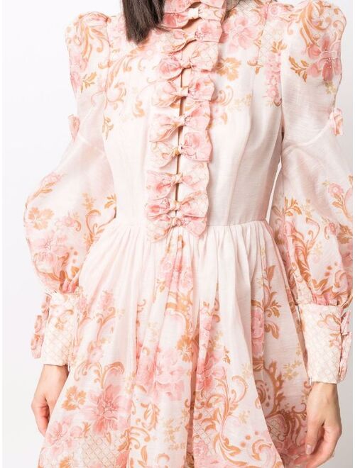 ZIMMERMANN flared floral-print dress