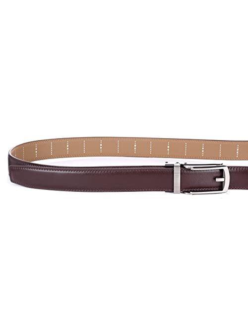 Marino Avenue Marino Men’s Comfort Click Ratchet Belt with Traditional Look - Genuine Leather with Linxx Adjustable Buckle - 1.38" Width