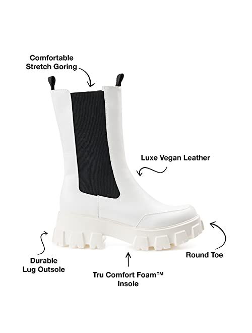 Brinley Co. Womens Tru Comfort Foam™ Lug Sole Bootie
